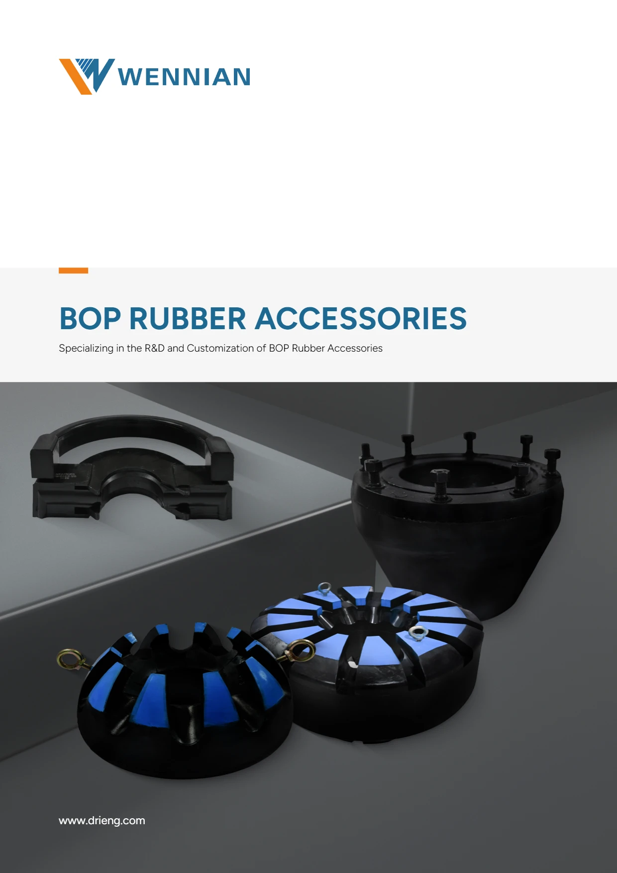 The front cover of BOP rubber accessories catalog