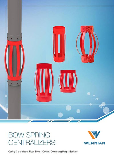 Several different types of bow spring centralizers on the cover
