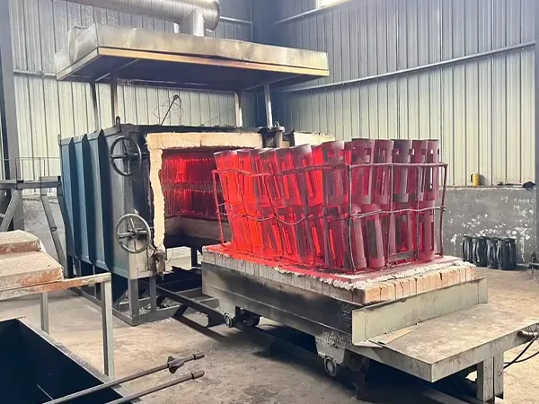 bow spring centralizers awaiting heat treatment