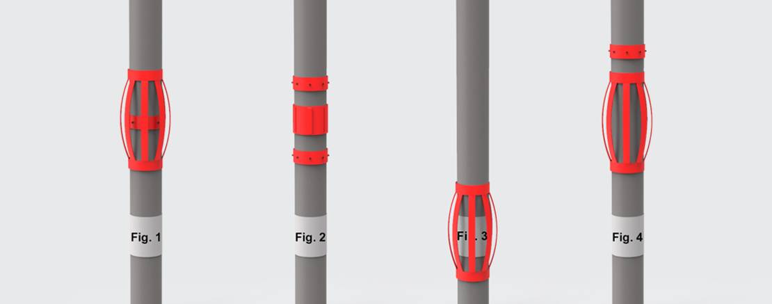 Four types of installation types of casing centralizers.