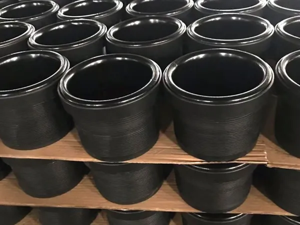 neatly stacked casing thread protectors
