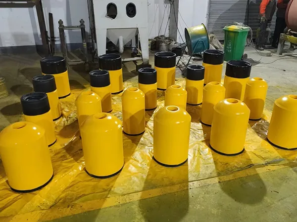 bow spring centralizers awaiting heat treatment