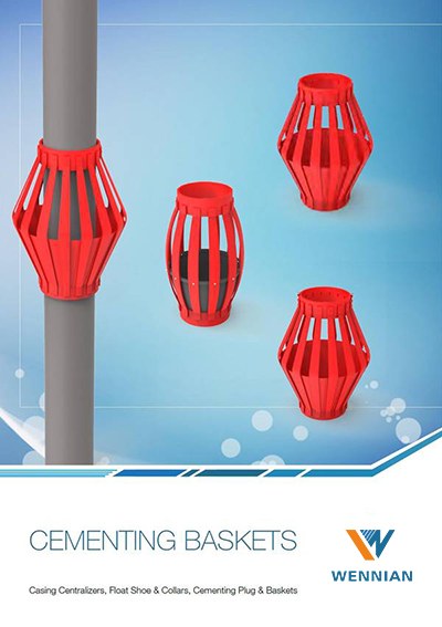 Several different types of cementing baskets on the cover