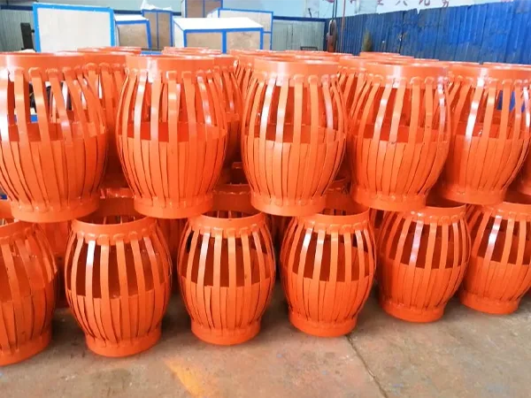 Red cementing baskets