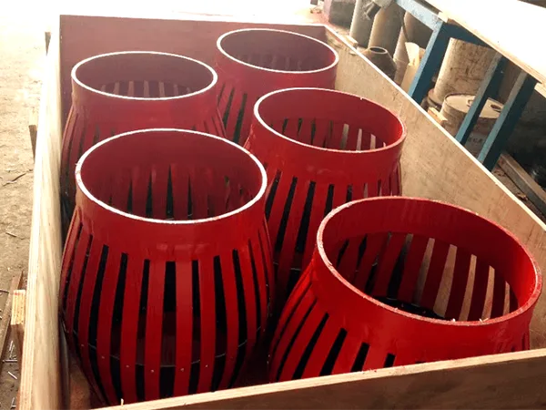 Cementing baskets in a packaging box