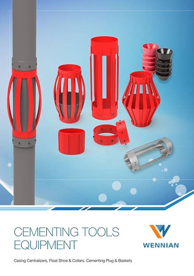 Several different products of cementing tools on the cover