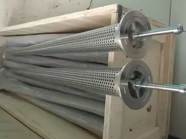 Perforated type drill pipe screen in a packaging box