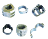 Several pieces of mid-joint casting type ESP cable protectors.