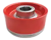 Polyurethane bonded piston on a white background