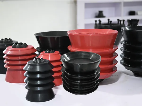 Rubber cementing plugs in different colors