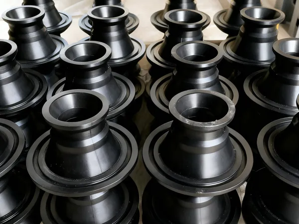 Self-sealing rubber cores stacked on the ground