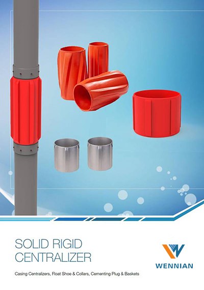 Several different types of solid rigid centralizers on the cover