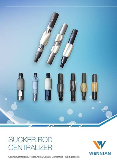 Several different types of sucker rod centralizers on the cover
