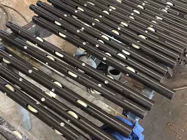 bow spring centralizers awaiting heat treatment