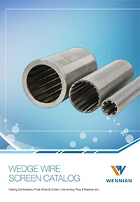 The front cover of wedge wire screen catalog